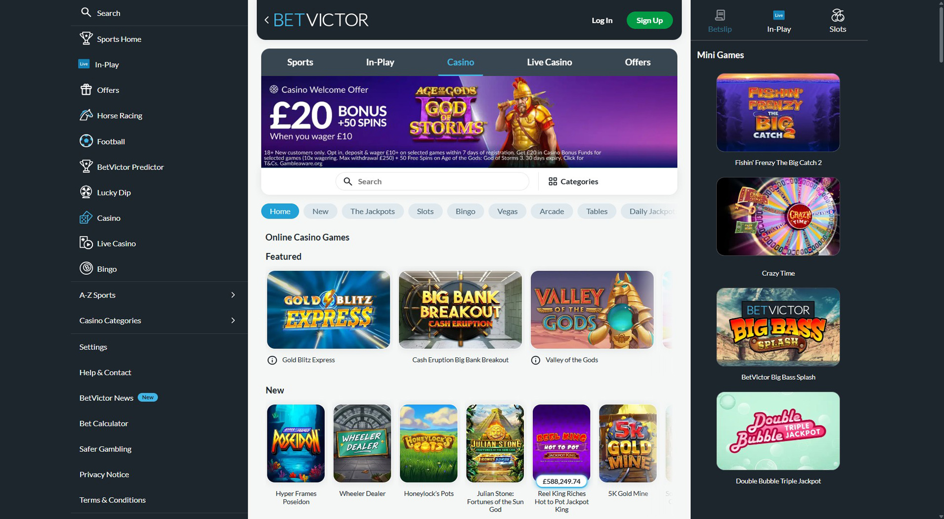 1. BetVictor Casino - Best Klarna Casino Pick