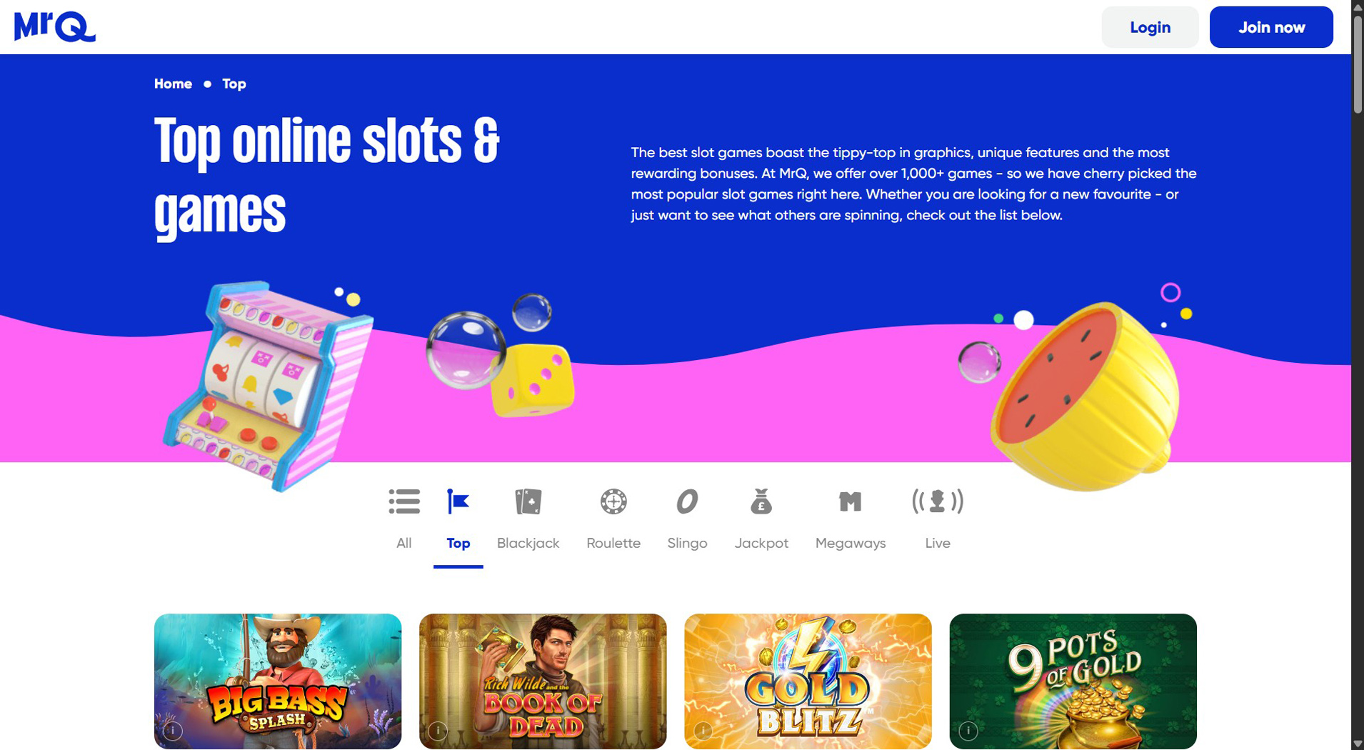 6. MrQ Casino - Quick Klarna Casino Payouts