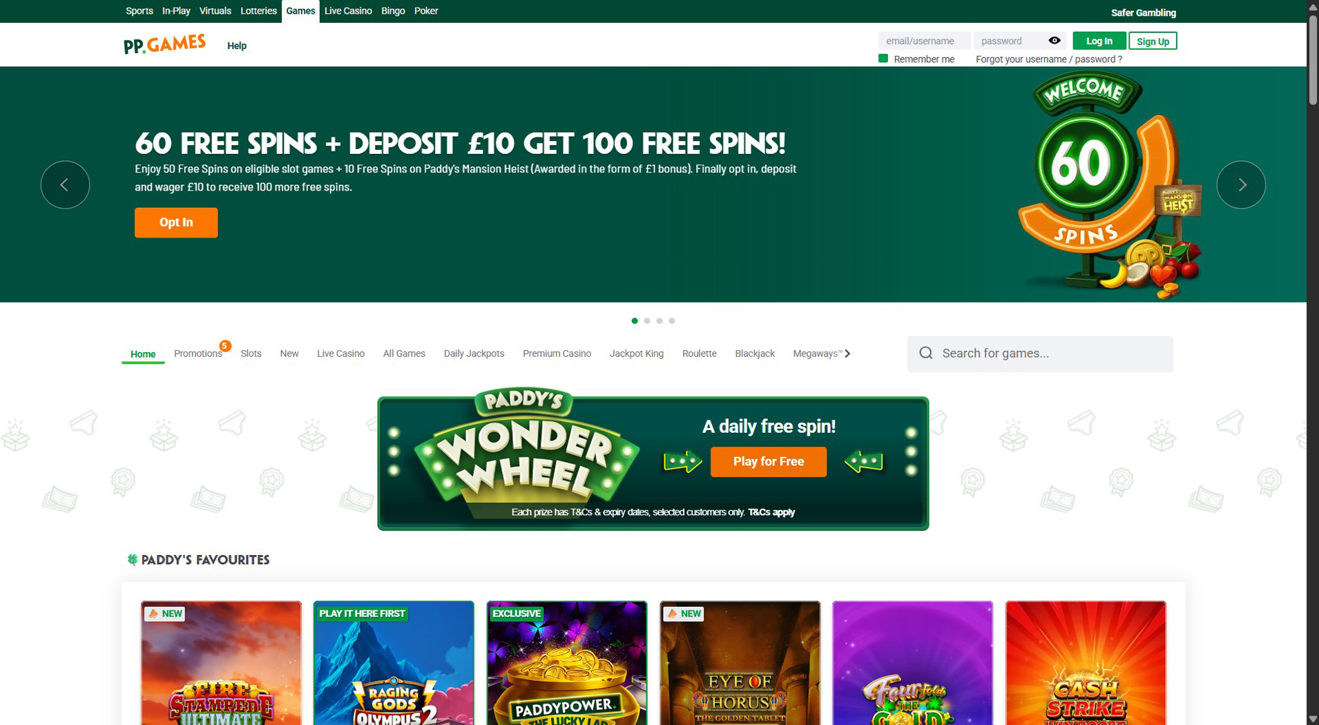 4. Paddy Power Games - Trusted Klarna Casino Option